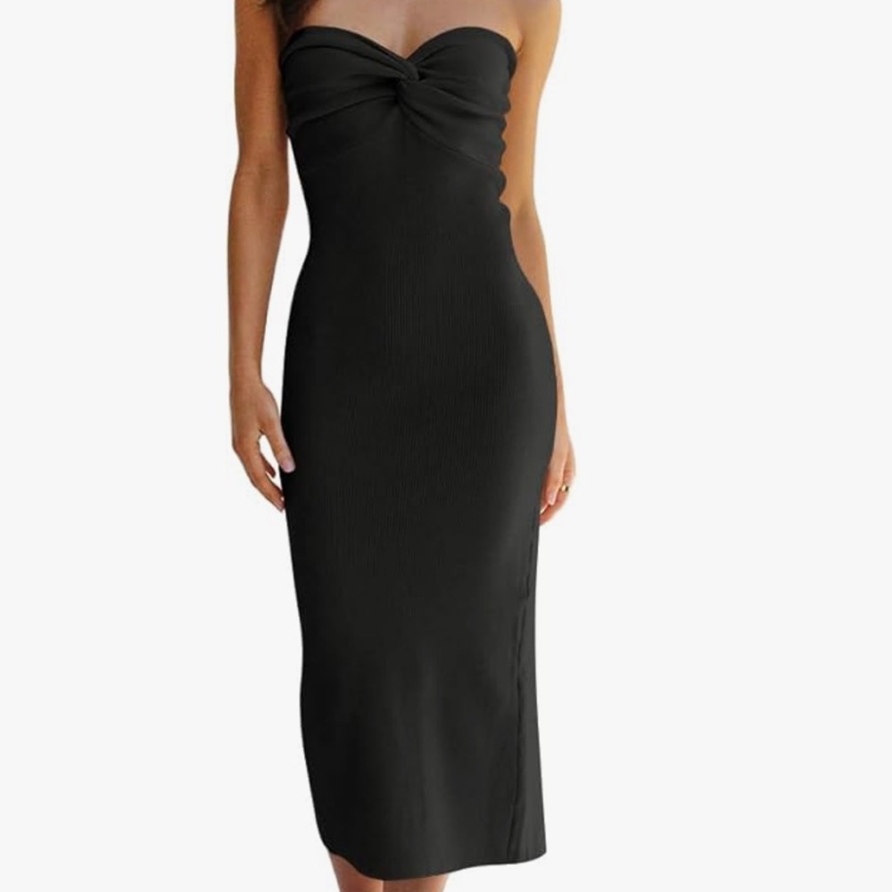 Midi Black Knit Dress